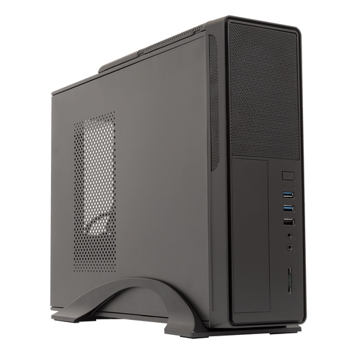 [119450] Caja sobremesa microATX Slim Unyka UK-2010 - FA SFX 300W 85% Eficiencia - USB 3.0 x2 , USB 2.0 x1 Audio, Micrófono y Lector de tarjetas MS/MMC/SD frontal
