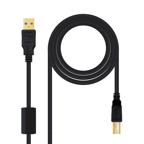 [121411] Nanocable - Cable USB 2.0 Impresora Nanocable - USB Macho - USB Macho - 2m - Negro