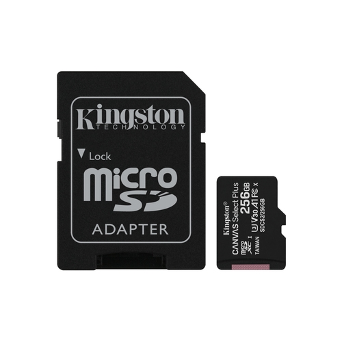 [121107] Kingston Tarjeta Micro SDHC 256GB Clase 10 100MB/s Canvas Select Plus