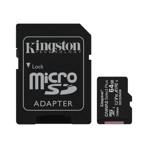 [121721] Kingston Tarjeta Micro SDHC 64GB Clase 10 100MB/s Canvas Select Plus