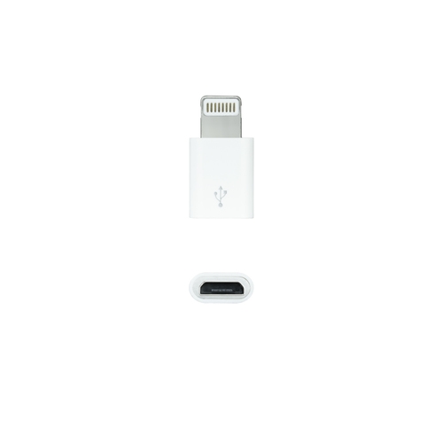 [122282] Nanocable - Adaptador Lightning/M A Micro USB/H - Blanco