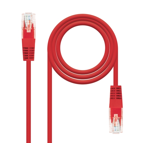 [122482] Nanocable - Cable red latiguillo cat.6 utp awg24 rojo 25 cm