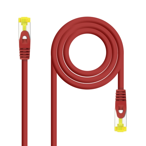 [122509] Nanocable - Cable red latiguillo lszh cat.6a sftp awg26 rojo 30 cm