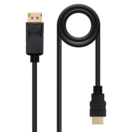 [122290] Nanocable - Cable Conversor DP A HDMI - DP/M-HDMI/M - Negro - 0.5 M