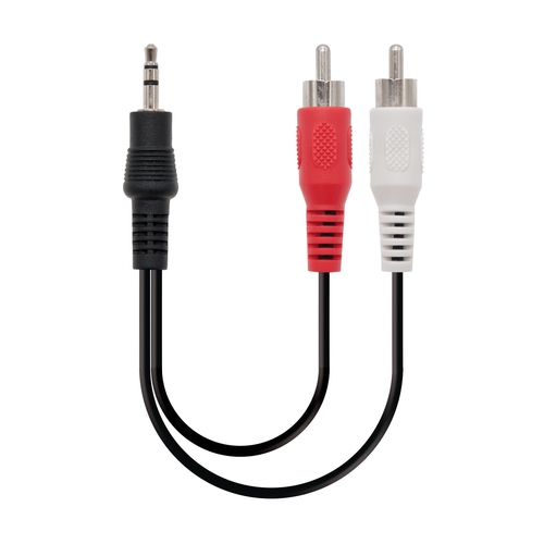 [122758] Nanocable - Cable Estereo 10.24.0310/ Jack 3.5 Macho - 2x RCA Macho/ 10m/ Negro
