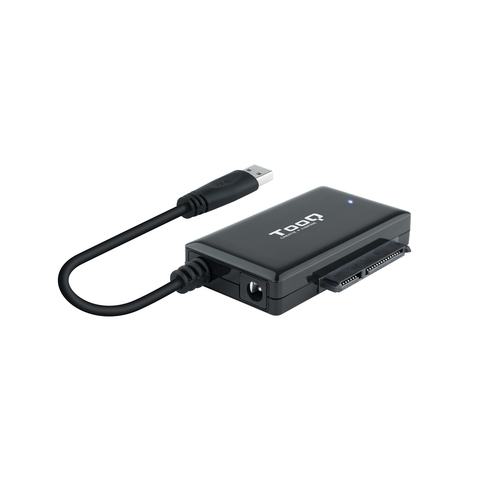 [122601] Tooq - Adaptador USB 3.0 USB-A a SATA para discos duros de 2.5" y 3.5" con alimentador