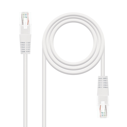 [122483] Nanocable - Cable red latiguillo cat.6 utp awg24 blanco 25 cm