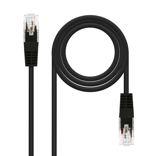 [122479] Nanocable - Cable red latiguillo cat.6 utp awg24 negro 25 cm