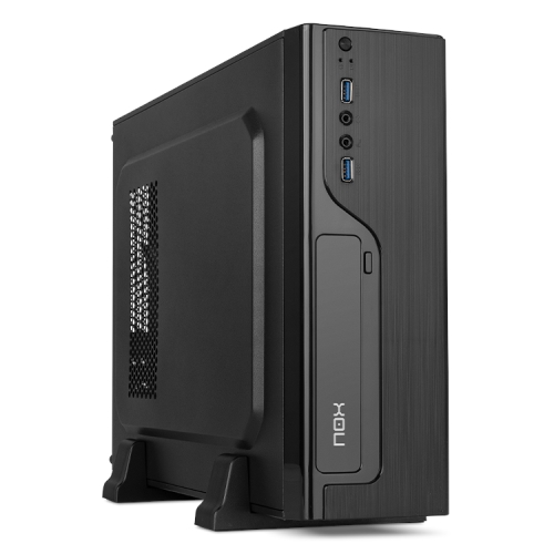 [123010] Nox LITE070 - Caja sobremesa microATX - 2 x USB 3.0 - HD Audio - Fuente 500W - 425x110x310 - Negra