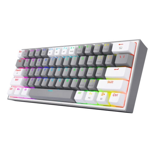 [123218] Redragon - FIZZ PRO Teclado Mecanico Gaming Inalámbrico RGB Gris/Blanco