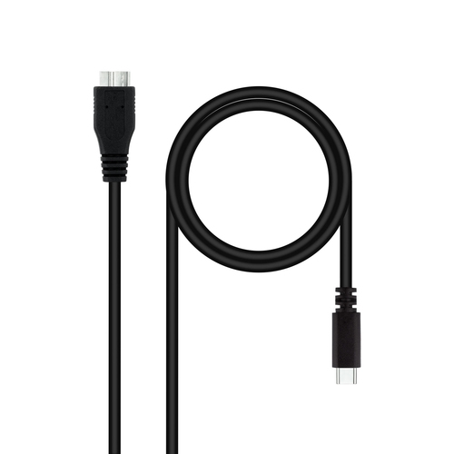 [123447] CABLE USB 3.0, USB-C/M-MICRO B/M, NEGRO, 1.0 M