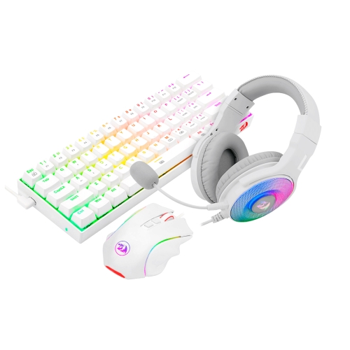 [121926] Redragon - Combo Teclado+Ratón+Auricular K630RGBW+M607W+H350RGB-1-W Blanco Español