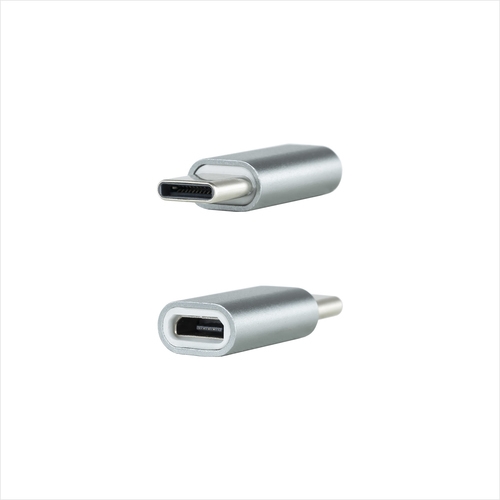 [122475] Nanocable - Adaptador usb-c/m a micro usb/h, aluminio gris