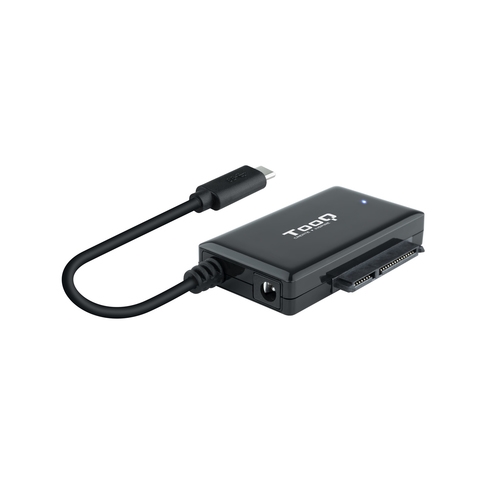 [122602] Tooq - Adaptador USB 3.0 USB-C a SATA para discos duros de 2.5" y 3.5" con alimentador
