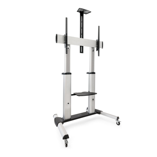 [123896] SOPORTE SUELO CON RUEDAS MONITOR/TV 60-100 TOOQ PLATA