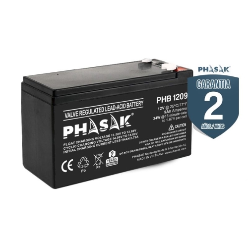 [123933] Bateria Phasak 12V 9Ah
