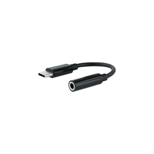 [123707] Nanocable Adaptador Audio USB-C/M a Jack/H, Negro