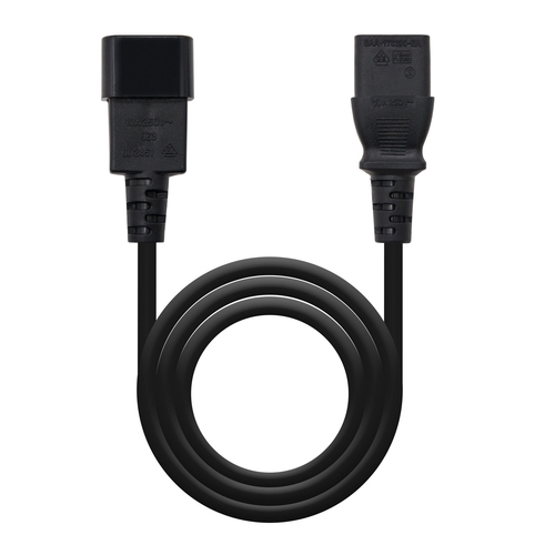 [124257] Cable alimentación CPU, C13/H-C14/M, negro, 3.0m