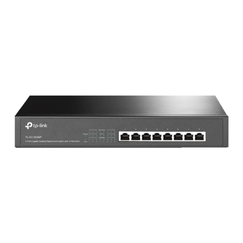 [124596] TP-Link Switch  Sobremesa - 8 Puertos Gigabit con PoE+  - Montaje en Rack