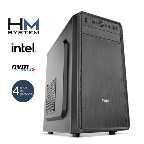 [124872] HM System Abrego C9+ - Minitorre MT - 13ª gen - Intel Core i3 13100 - 8GB DDR4 - 250GB SSD M.2 NVMe - 4 años garantía - 30 días DOA