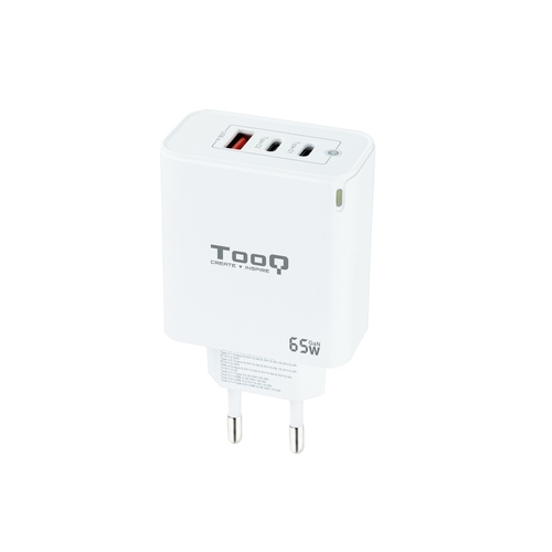 [125066] TooQ - CARGADOR DE PARED GaN 2USB-C/PD + USB-A/QC 65W