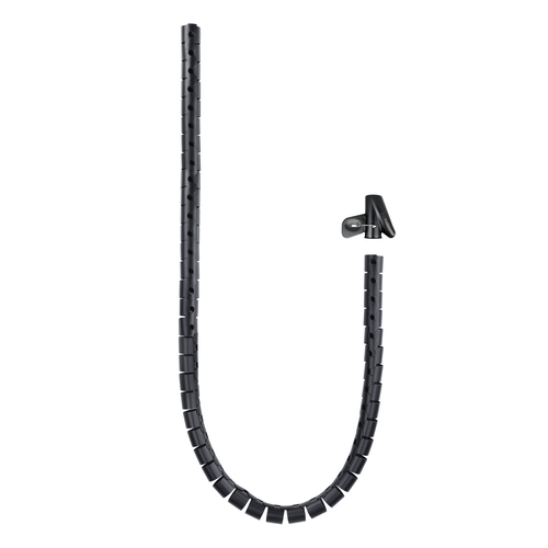 [125136] ORGANIZADOR DE CABLES FLEXIBLE 25MM 2 M NEGRO