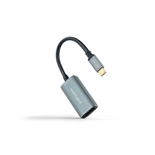 [125482] CONVERSOR USB-C A DP 8K ALUMINIO GRIS 15 CM