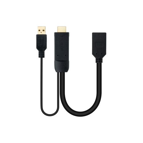 [125491] CONVERSOR HDMI A DISPLAYPORT, HDMI/M-DP/H 20CM NEG