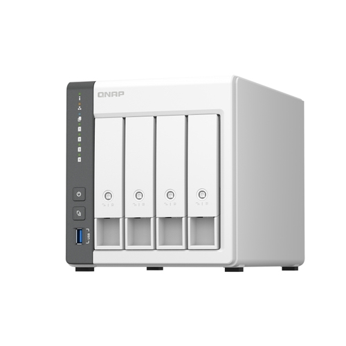 [125523] QNAP TS-433-4G - Servidor NAS - 4 x SATA (3.5"/2.5") - ARM Cortex A55 quad-core - 4GB (max) - 1 x 2,5 GbE - 1 x RJ45 - WOL - 2 x USB 2.0 - 2 x USB 3.2
