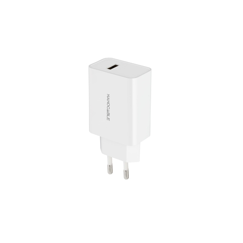 [126012] Cargador de Pared Nanocable 10.10.2003/ 1xUSB/ 2.1A/ Blanco