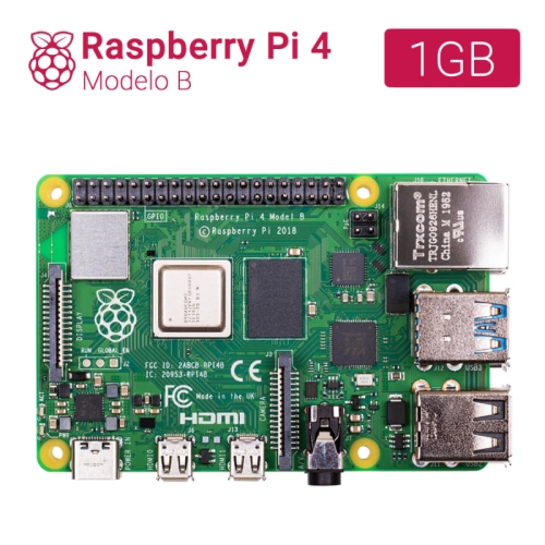 [126588] Raspberry Pi 4 1GB v1.4 - Broadcom BCM2711 Quad core Cortex-A72 - 1GB - Wifi - Bluetooth - Gigabit Ethernet - 2 x USB 3.0 - 2 x USB 2.0 - GPIO 40-pin - 2 x micro HDMI - DSI - CSI - MicroSD - PoE