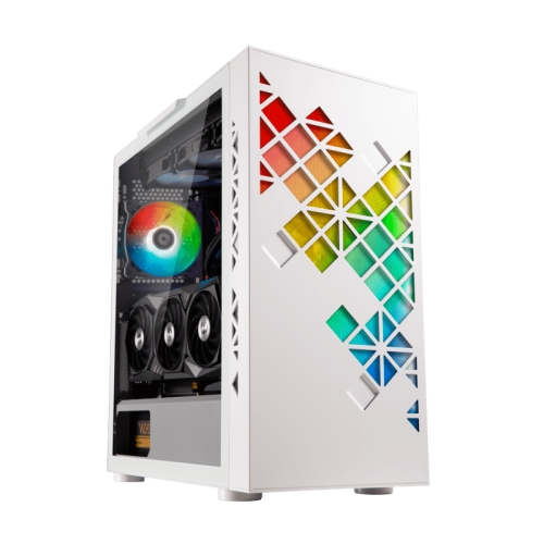 [127084] BitFenix Tracery ARGB - Caja EATX - Sin fuente - Líquida hasta 360mm - Gráfica hasta 410mm - 2xUSB 3.0 - 1xUSB-C - 225x494x475mm - Blanca