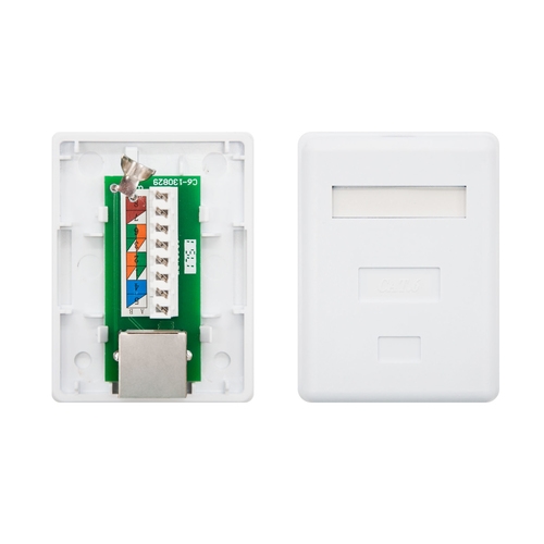 [128316] ROSETA SUPERFICIE RJ45 CAT.6 FTP 1 TOMA, BLANCO