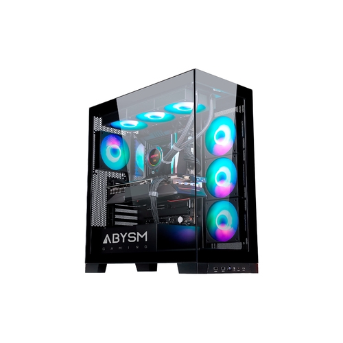 [127890] Abysm Gaming - Caja ATX Sava H500 Negra - 2 x USB 3.0 - 1 x USB-C 3.1 - VGA hasta 43cm - 4 x 120 mm ARGB incluídos - Hasta 7 ventiladores- Líquida hasta 360 - Antipolvo - 588x325x548mm