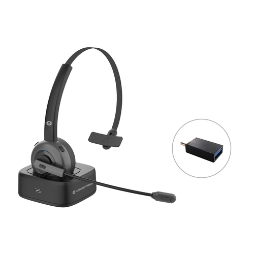 [127896] HEADSET BLUETOOTH CONCEPTRONIC CON BASE DE CARGA POLONA03BD
