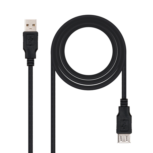 [128147] CABLE USB 2.0, TIPO A/M-A/H, NEGRO, 1.0 M
