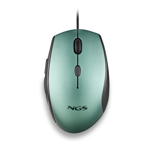 [128442] Ratón Ergonómico NGS Moth Ice - Hasta 1600 DPI - Verde Hielo