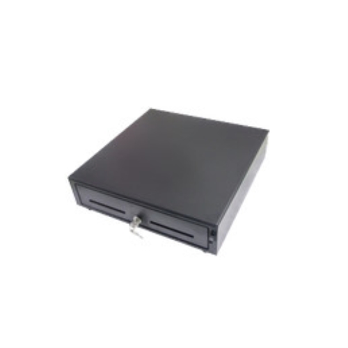 [128463] Cajón portamonedas Manual M41 HQ-B Negro 41x41 cm, 5 billeteros, 8 monederos, 2 ranuras frontales. Apertura botón.