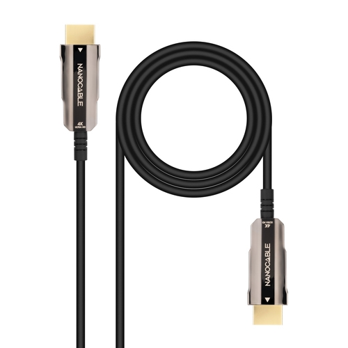 [128619] CABLE HDMI V2.0 AOC 4K@60HZ 18Gbps NEGRO 15 M