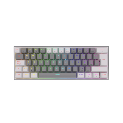 [128400] Redragon - FIZZ PRO Teclado Mecanico Gaming Inalámbrico RGB Español LA Gris/Blanco