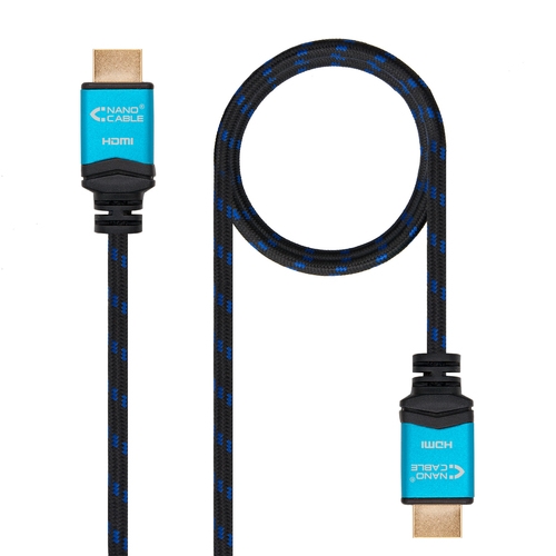 [128278] CABLE HDMI V2.0 4K@60Hz 18Gbps A/M-A/M NEGRO 0.5 M