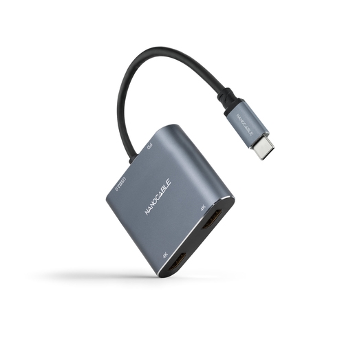 [128299] CONVERSOR USB-C A 2xHDMI/H-USB-A2.0/H-USB-C PD/H