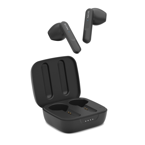 [129073] NGS - Auriculares Bluetooth Ártica Move con estuche de carga - Autonomía 7h - Negros