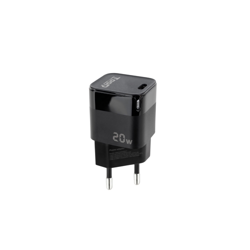 [130764] CARGADOR PARED USB-C PD 20W NEGRO