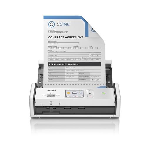 [131255] Brother ADS1800W - Escáner departamental compacto con WiFi, doble cara automático, escaneado a la nube, ADF y ranura para tarjetas