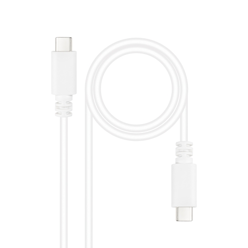 [133235] CABLE USB 2.0 3A TIPO USB-C/M-USB-C/M BLANCO 1.5 M