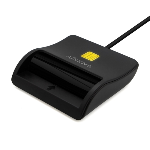[133424] Lector inteligente tarjeta DNI USB-C Negro