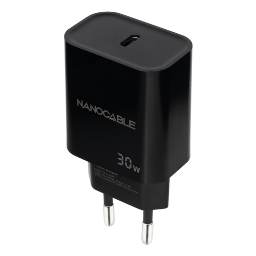 [133187] CARGADOR USB-C PD 30W NEGRO