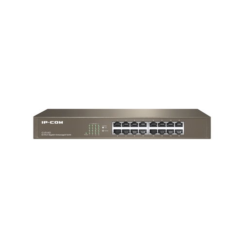 [132525] IP-COM G1016D - Switch 16 puertos Gigabit 10/100/1000 - Metálico - Rack 13" - Escritorio - Pared