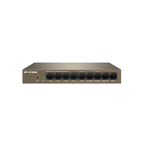 [132536] IP-COM M20-8G-PoE - Router Cloud - 9 puertos 10/100/1000 - 8 puertos PoE - 4 x WAN - ProFi - Escritorio